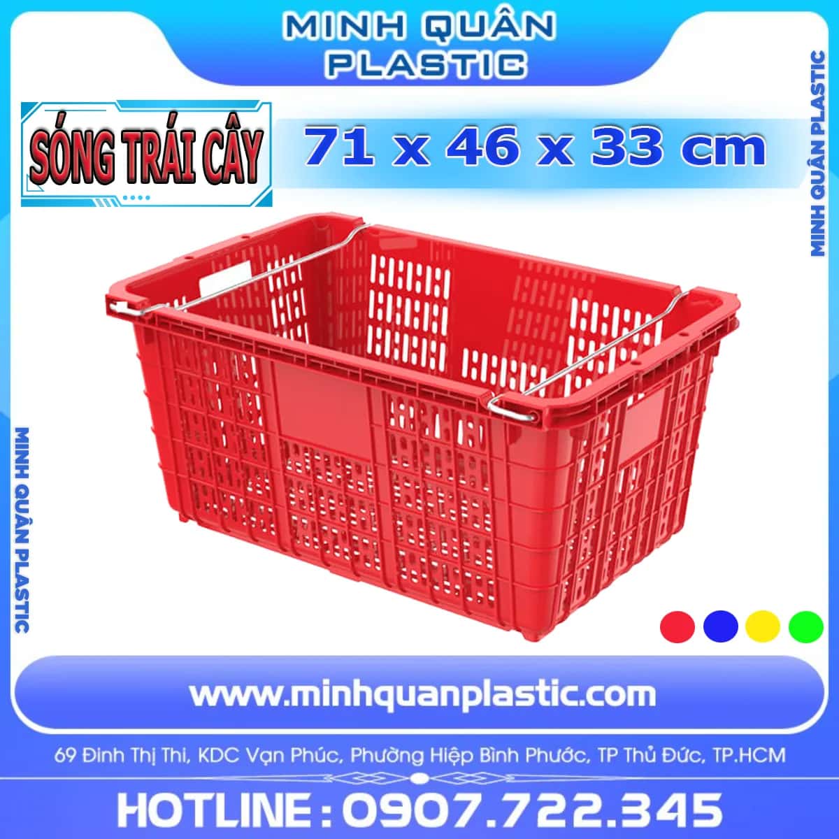 Sóng Nhựa Đựng Trái Cây Có Quai