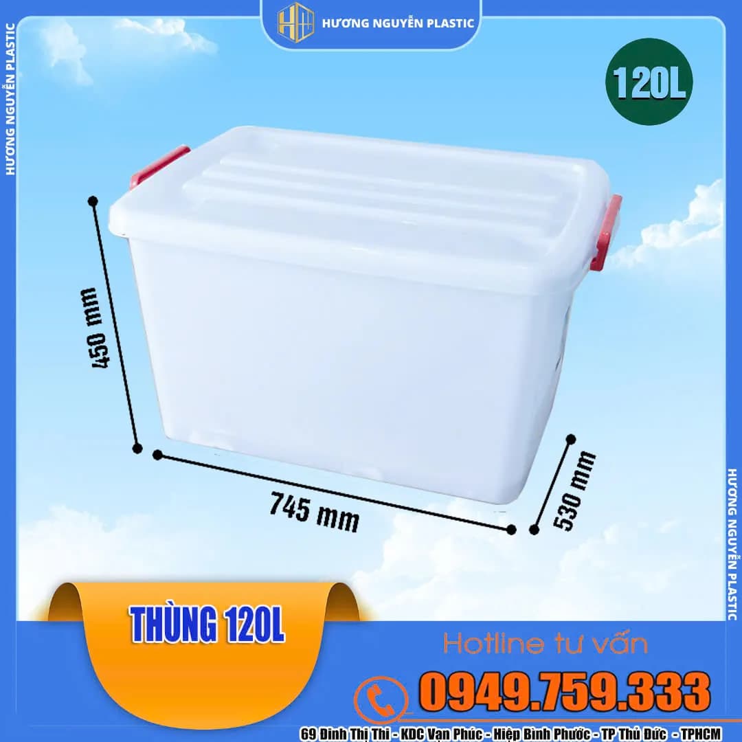 Thùng Nhựa Trong Có Nắp-5