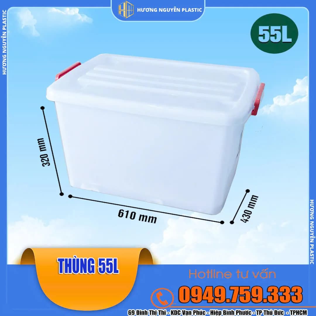 Thùng Nhựa Trong Có Nắp-3