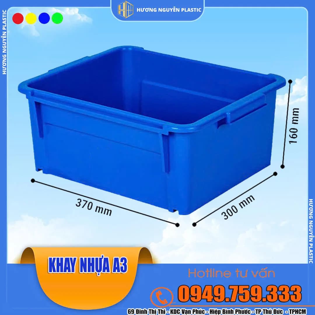 Khay Nhựa Đựng Linh Kiện Có Chân - Khay A3-2