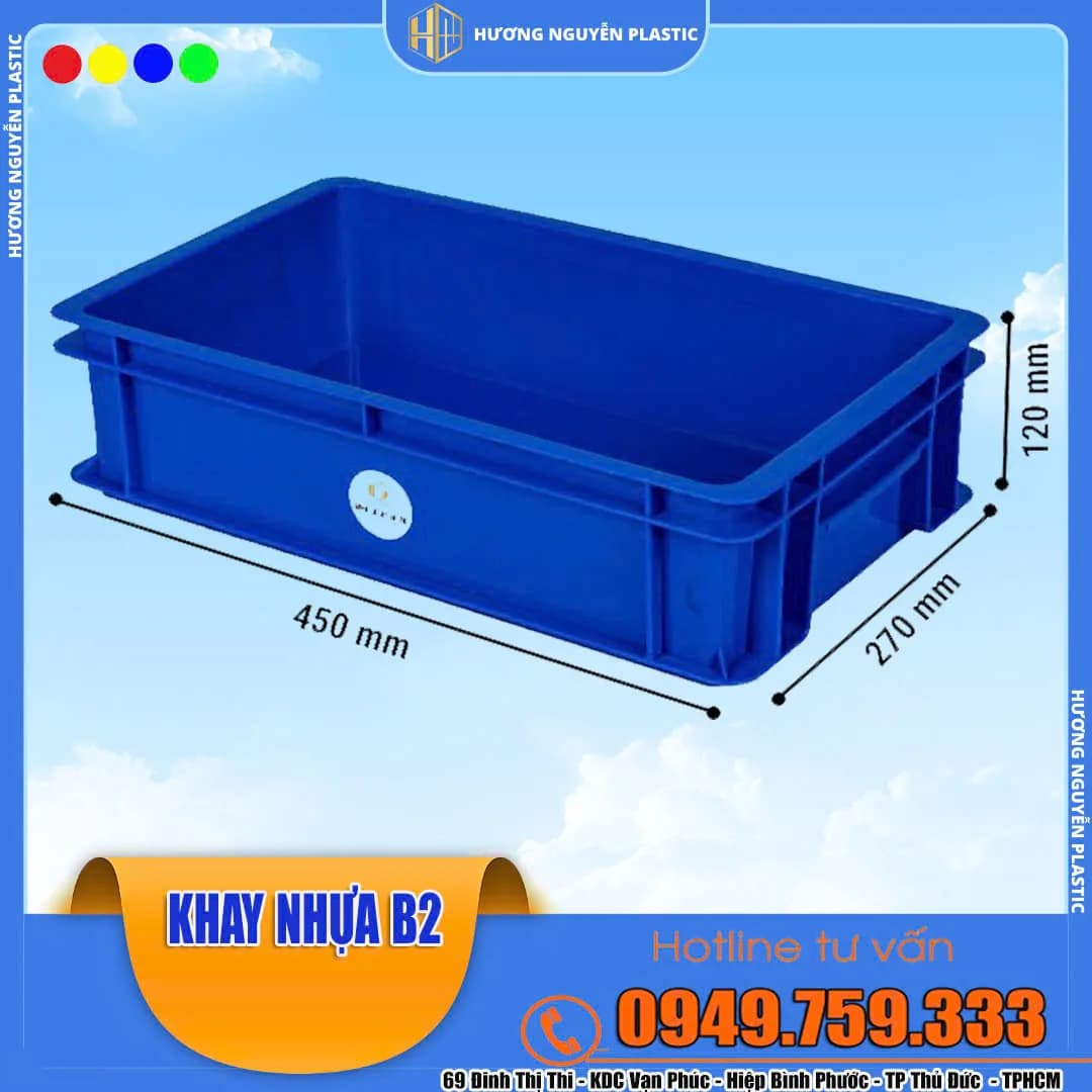 Khay Nhựa Đựng Linh Kiện Có Chân - Khay B2-2
