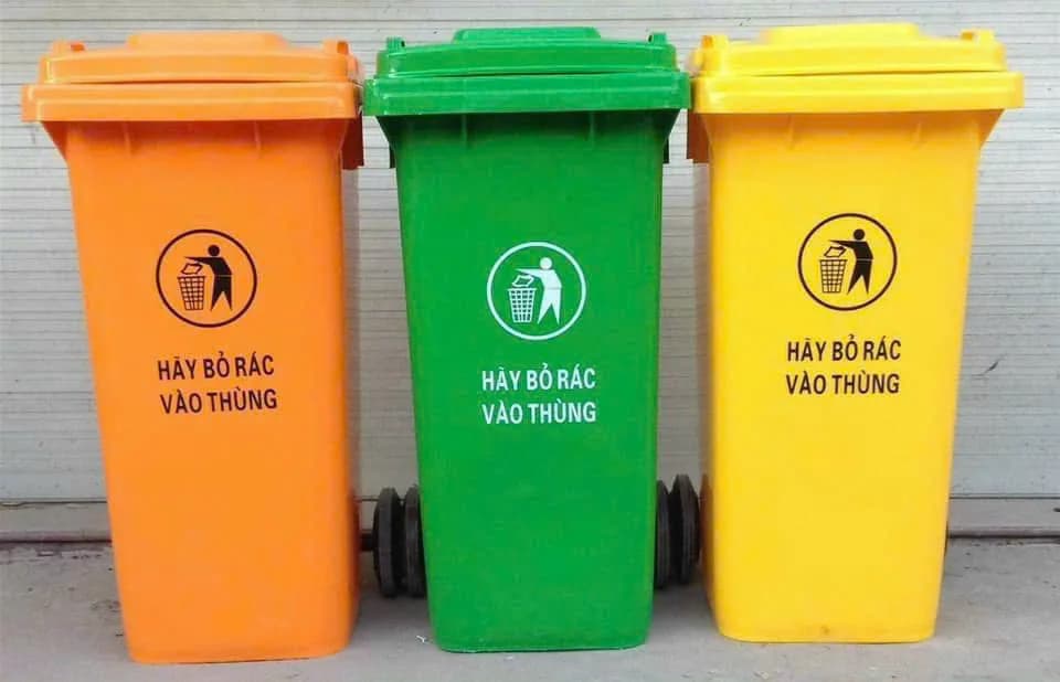 Thùng Rác Nhựa 240 Lít 2 Bánh Xe