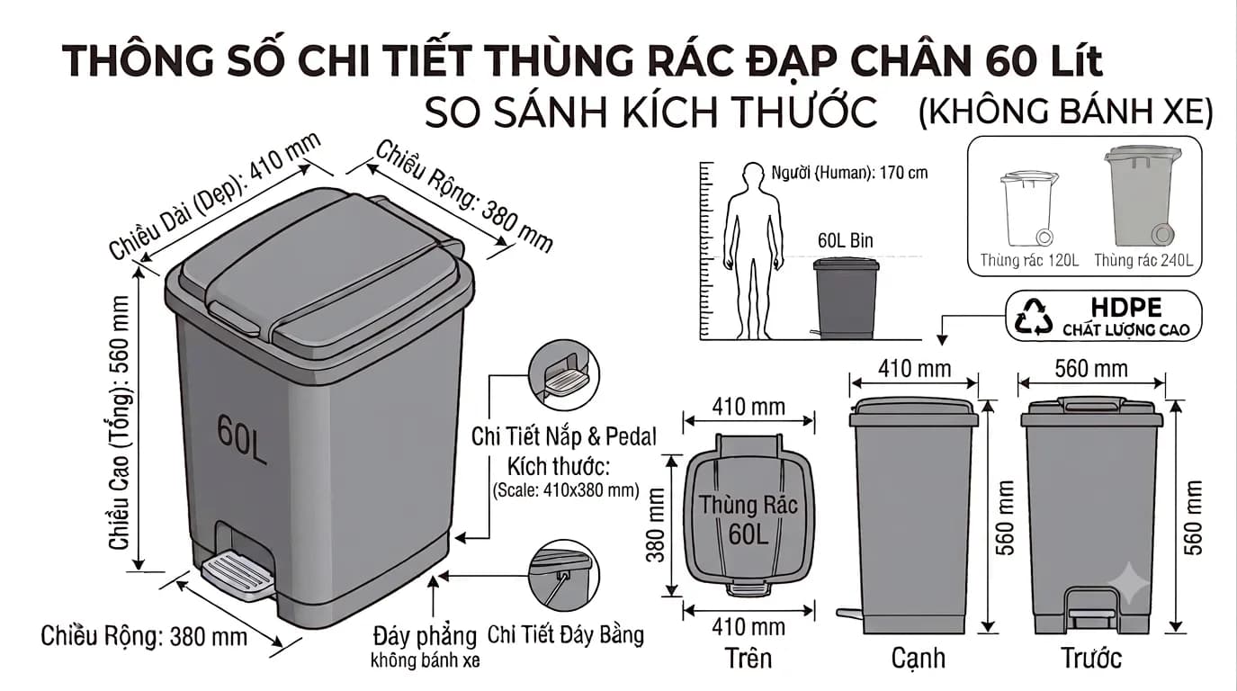 60-Liter Foot Pedal Waste Bin-2