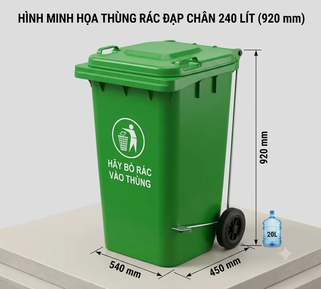 240-Liter Foot Pedal Waste Bin-2