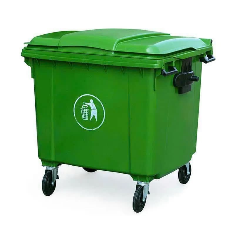Thùng Rác Nhựa 1100 Lít 4 Bánh Xe