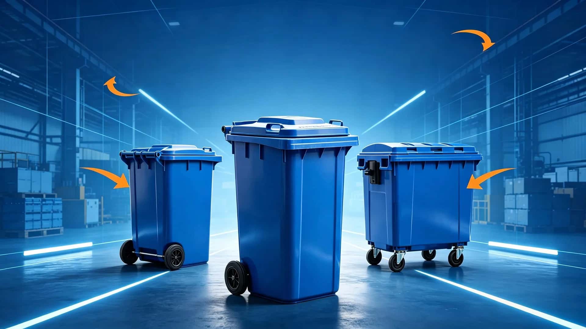 Chọn thùng rác nhựa cho nhà máy: 2 bánh, 4 bánh hay loại có nắp?