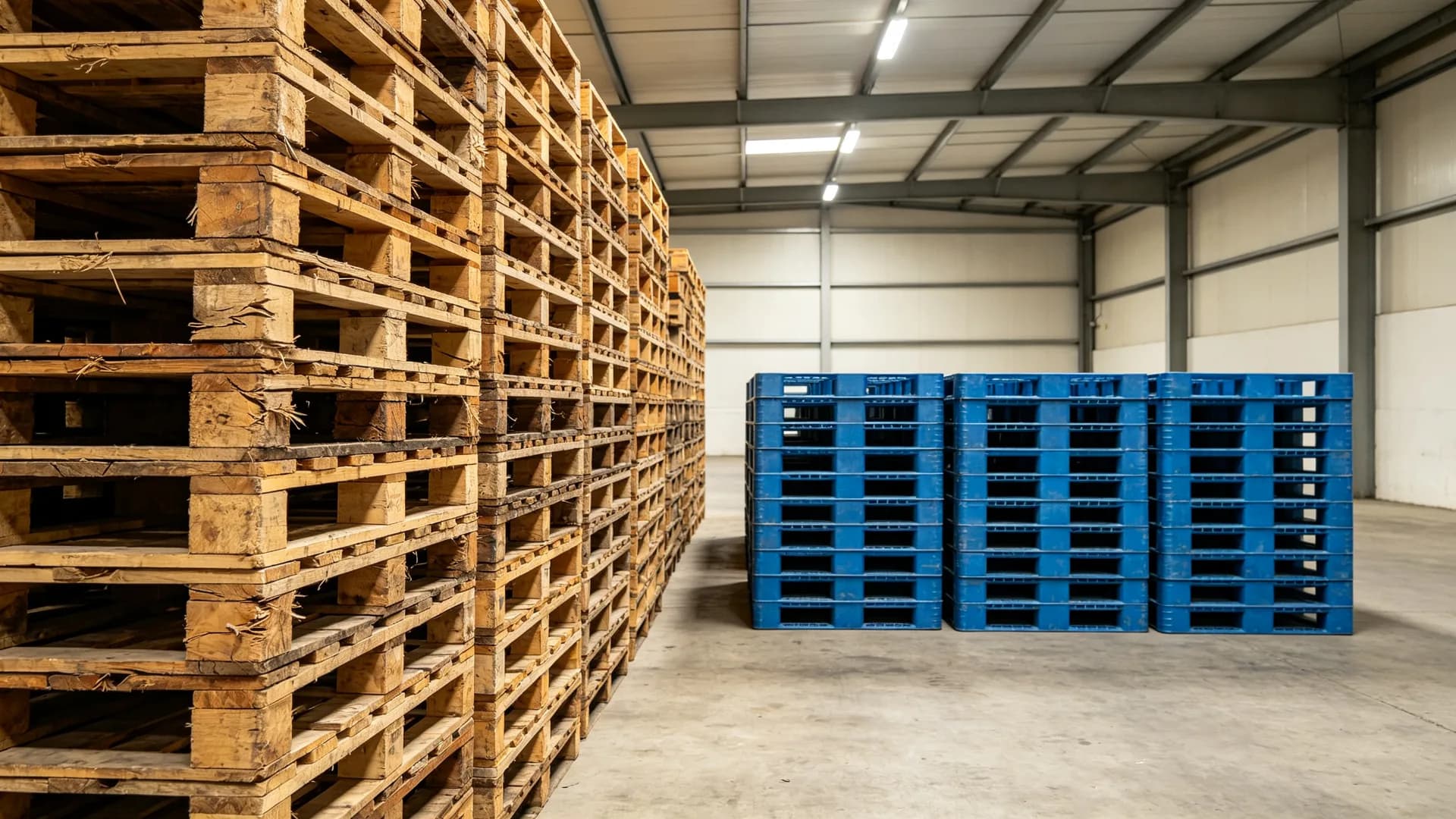 Pallet nhựa hay pallet gỗ: bài toán chi phí cho kho hàng